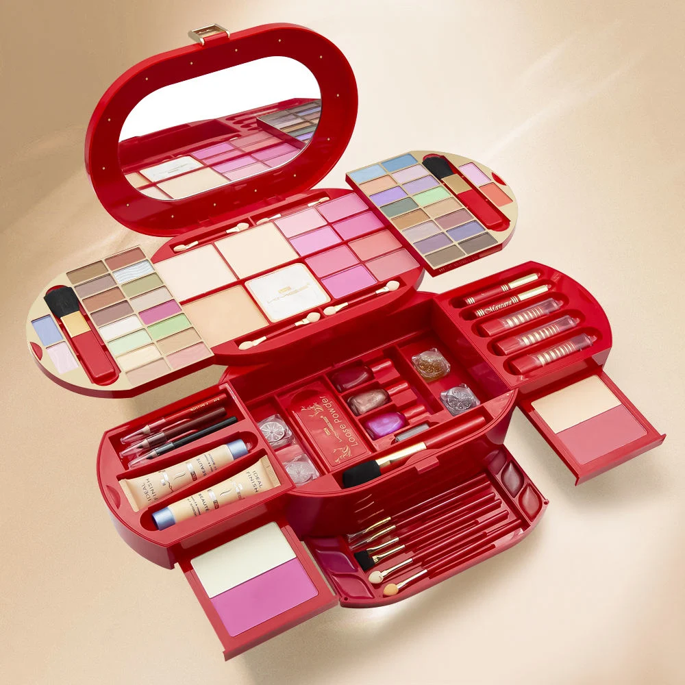 All-in-One Professional Makeup Kit with Mirror & Organized Storage Case